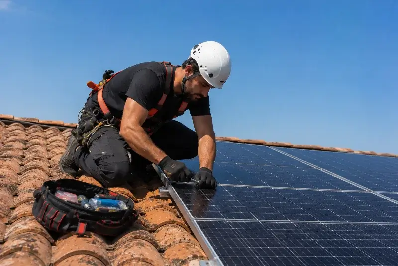 Maintenance et monitoring de panneaux solaires à Fourques